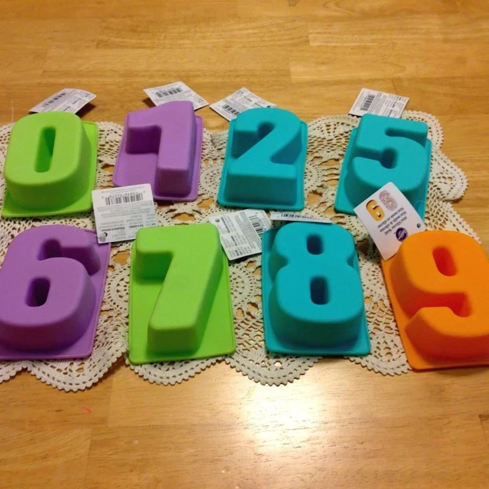 Eight new Wilton Silicone Mold Numbers Bundle